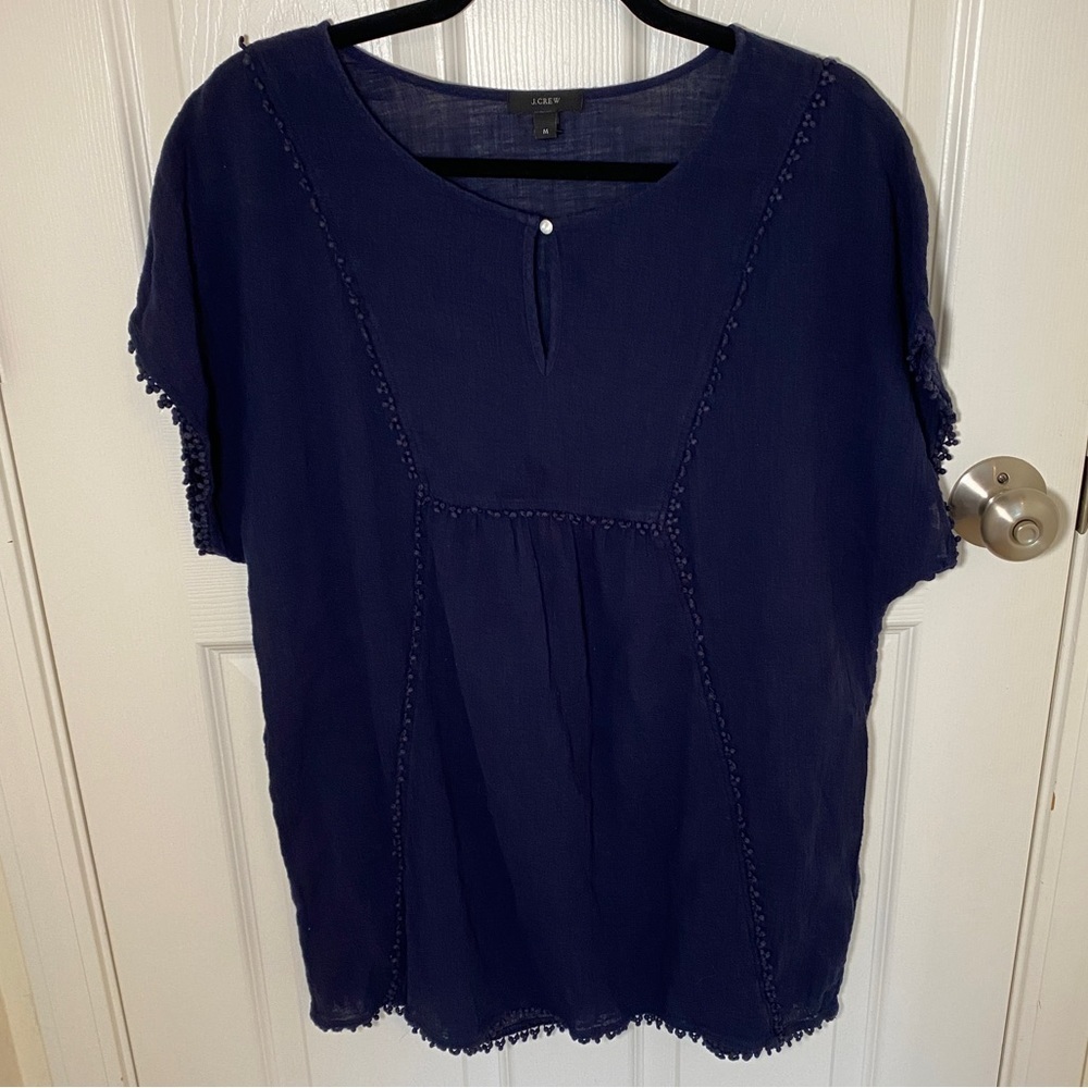 Navy blue top from J. Crew